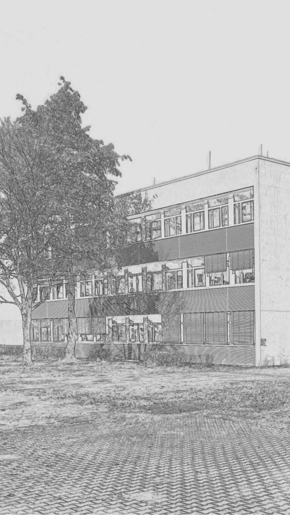 Lisa-Tetzner-Schule Gebäudekontur aus der Westansicht