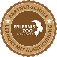 Siegel als Partnerschule vom Erlebniszoo Hannover